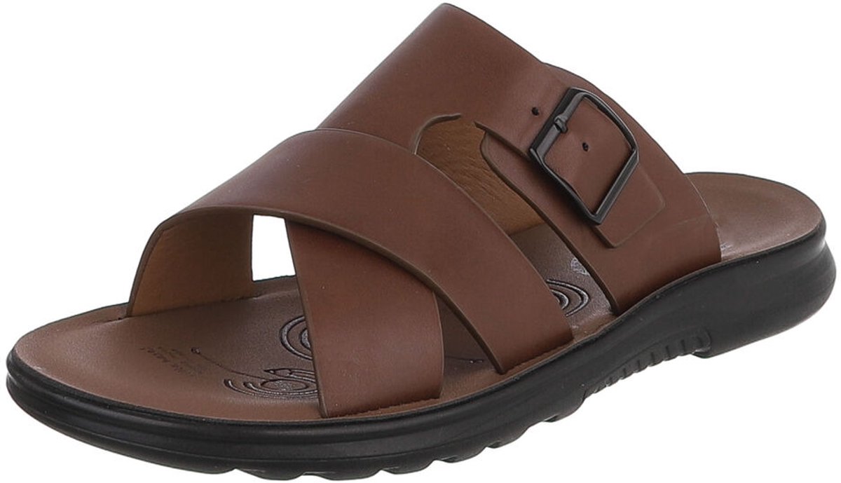 Dames muil sandalen met gesp en comfortzool Mt:42
