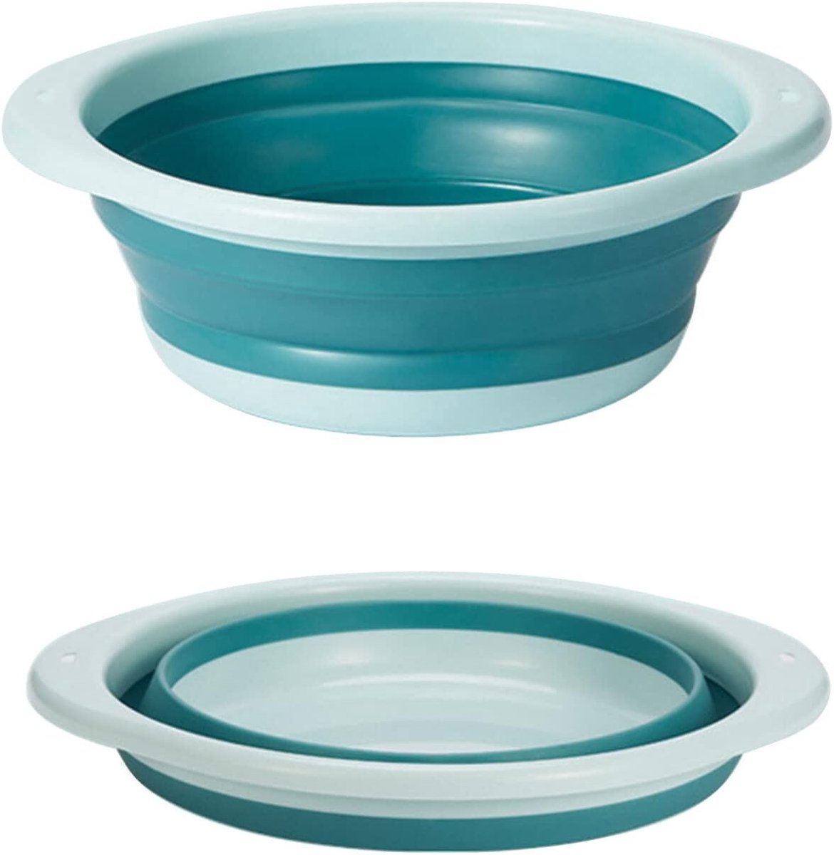 SnelShoppen - Vouwbare Afwasbak - Grote Multi-Functionele Opvouwbare Ronde Wasbak - Ruimtebesparende Vouwkom voor Groenten, Servies, Ondergoed, Blauw