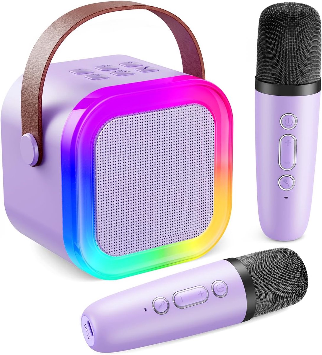 SnelShoppen - Karaoke Microfoon voor Kinderen, Draadloze Microfoon, Perfect Cadeau voor Meisjes van 4-12 Jaar, Ideaal voor Verjaardagen, Speelgoed voo
