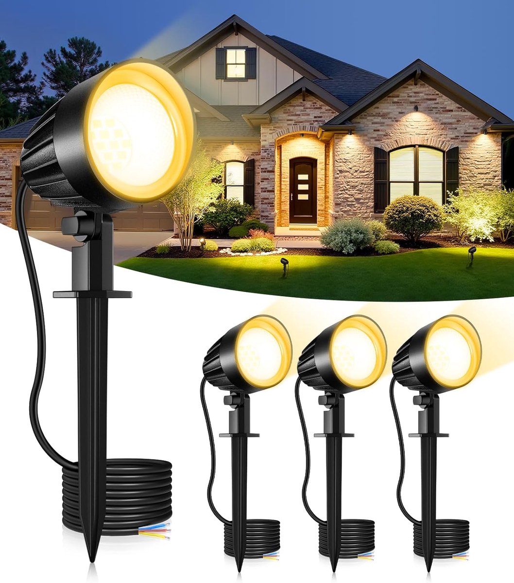 SnelShoppen - CLV 9W 680LM Buitenprojectorspot Warm Wit 2700K Aluminium IP66 Waterdicht LED Tuinverlichting voor Paden en Terrassen