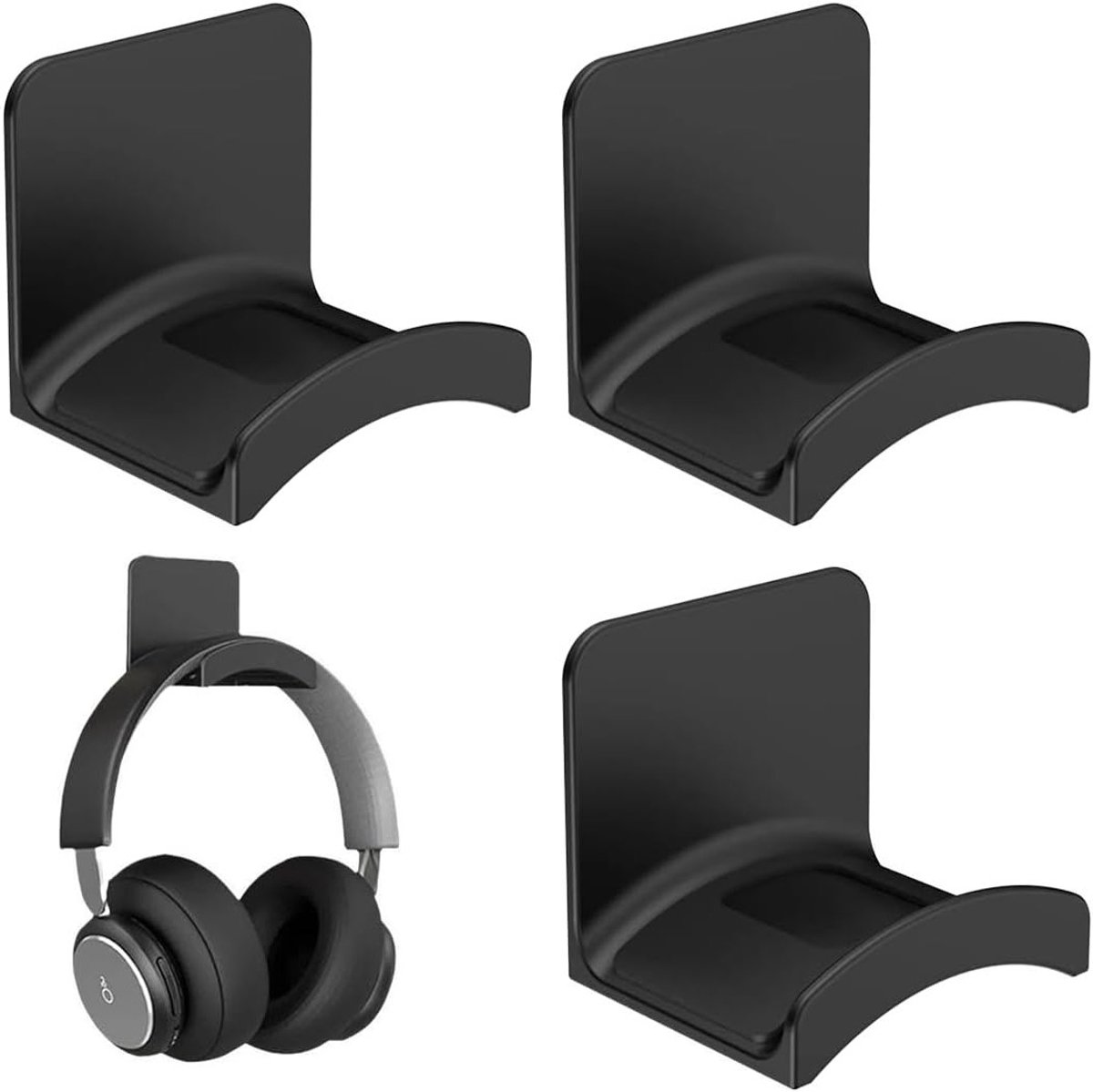 Hoofdtelefoonhouder set van 3 - Universeel - Bureau-organizer - Ideaal voor kantoor en thuis - SnelShoppen