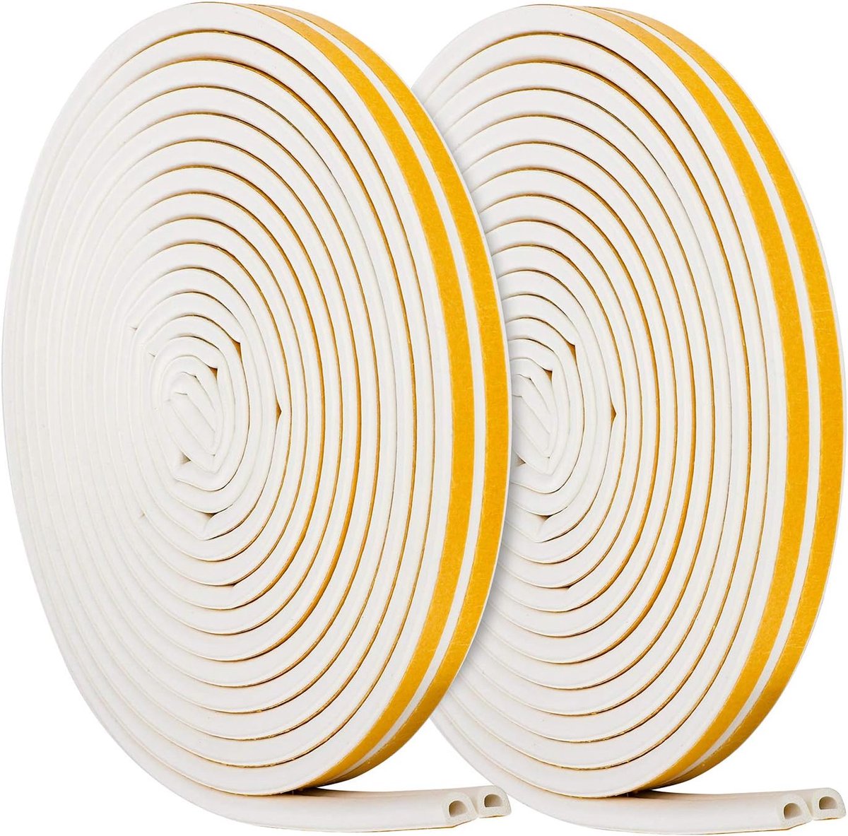SnelShoppen - Sealing Tape voor Deuren en Ramen, 9 mm x 6 mm D Profiel, Rubber Seals, Weerbestendige Anti-Collisie Strip voor Blokkeren van Kieren en