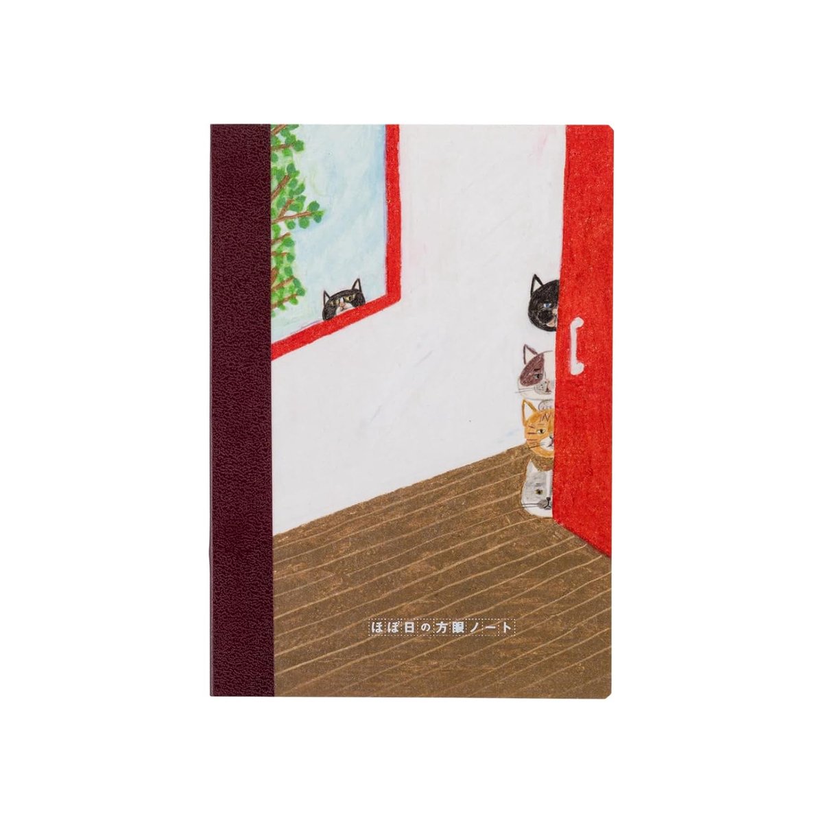 SnelShoppen - A6 Notitieboek met Ruitjespapier - Keiko Shibata Stijl, Wit/Rood - Perfect voor Planning, Notities, Dagboeken en Creatieve Projecten
