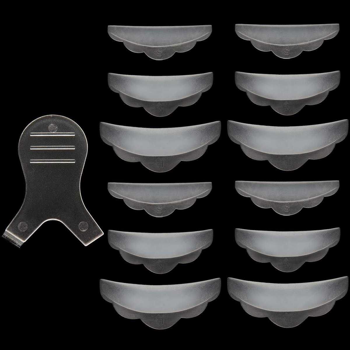 SnelShoppen - Set van 6 Pairs Silicone Wimpers, Permanente Krullers, Siliconen Kussen en Wimper Y Borstel, Totaal 13 Stukken voor Perfecte Wimpers