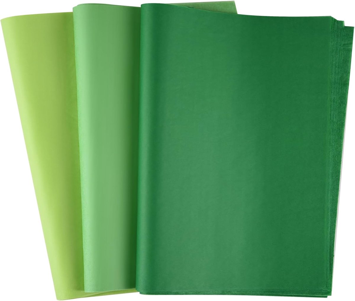 SnelShoppen - 50 Vellen Groen Tissuepapier met Multikleurige Kunst voor Cadeauverpakking, Feestdecoratie, Babyshower, Bruiloft, Verjaardag, DIY en Cre