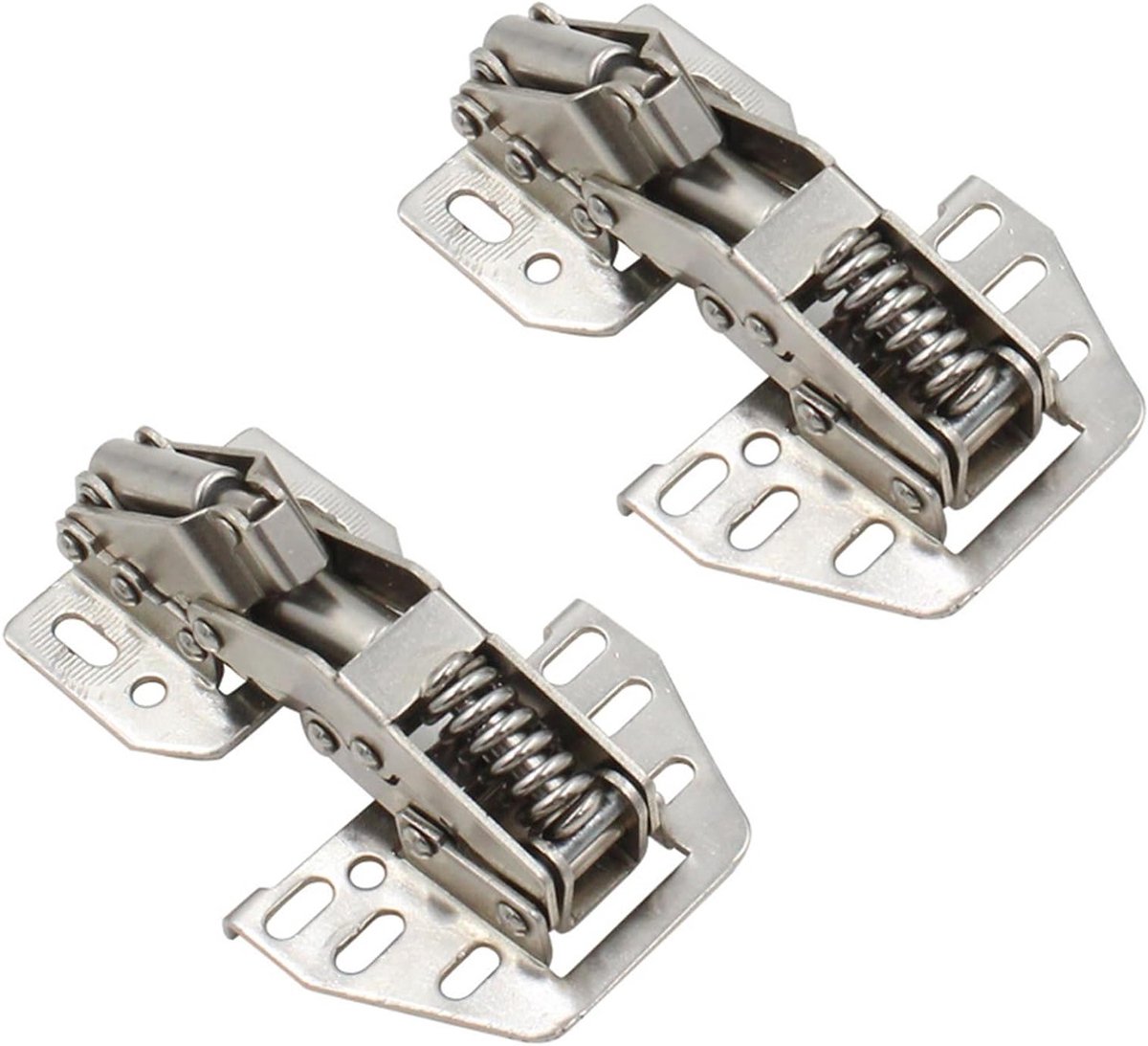 Set van 2 Soft Close Scharnieren voor Kastdeuren, 90° Dempende Scharnieren voor Kasten en Kledingkasten met Schroefbevestiging