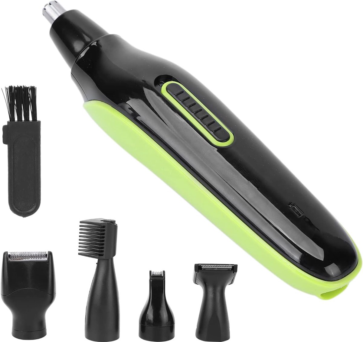 Thijox - Neushaartrimmer voor Mannen 5-in-1 - Oor- en Neushaartrimmer USB Oplaadbaar - Multifunctionele Trimmer met Reinigingsborstel en Verwisselbare