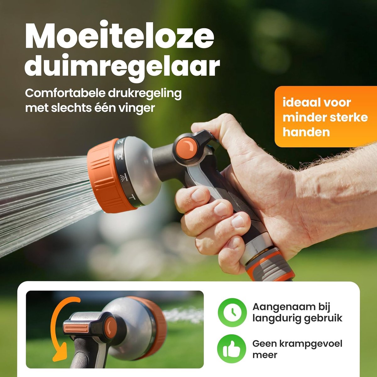 SnelShoppen - Plant Sprayer met 10 Spray Patronen - Tuinsproeier met Hoge Druk en Duurzaam Metaal - Multifunctionele Spuitkop voor Tuin, Planten, Dier