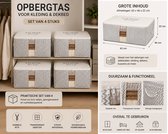 Opbergtas Set Van 4 Kleding Opberg Dekbed Opberger – Opvouwbare Opbergbox Met Transparant Venster En Dubbele Rits 62 X 46 X 22 Cm Opbergzak Voor Kast, Onder Bed En Zolder