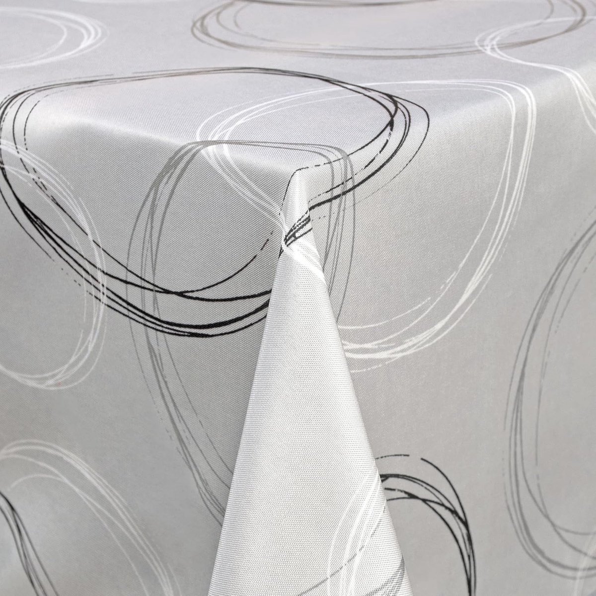 SnelShoppen - Tafelkleed Teflon Coating 140x240 cm Grijs | Water- en Vuilafstotend, Lotus Effect, Voor Binnen & Buiten, 6 Exclusieve Ontwerpen, Perfec