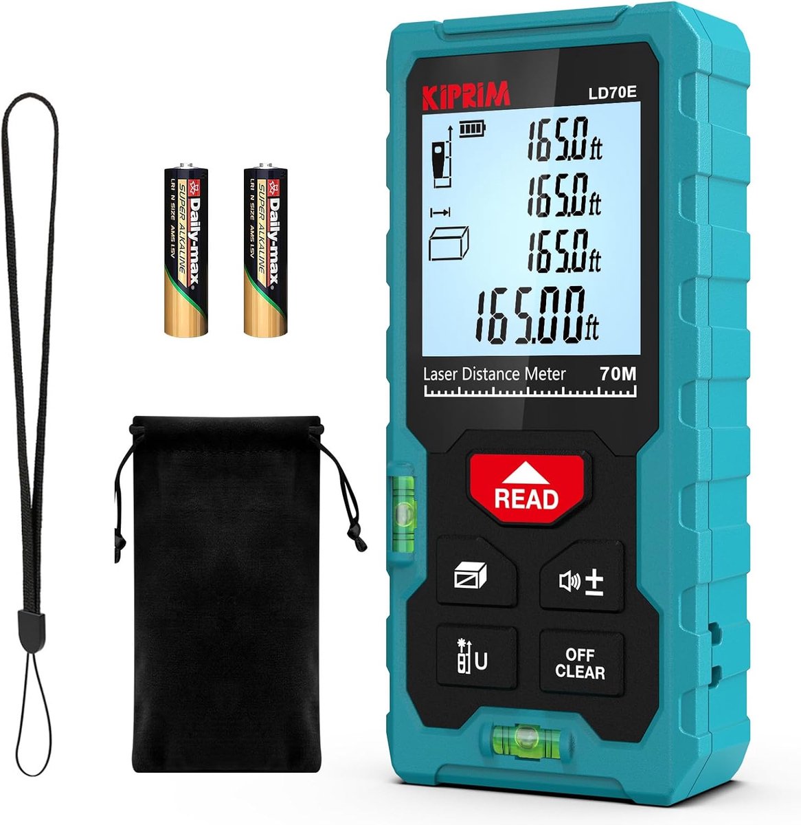 SnelShoppen - Digitale Laser Afstandsmeter 70m - Multifunctionele Laser Rangefinder - Nauwkeurigheid ±2mm - Meting in Meter/Inch/Feet - Voor Afstand,