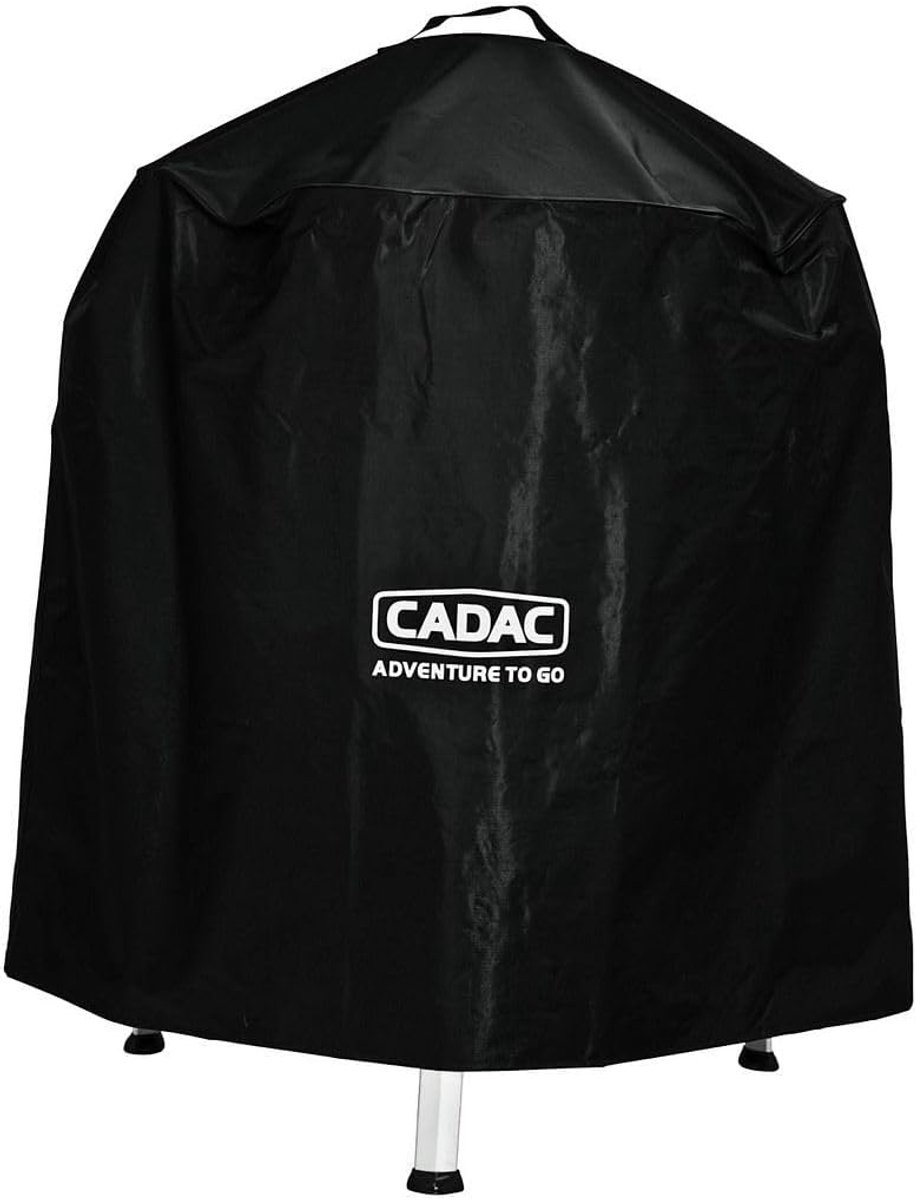 SnelShoppen - BBQ hoes Deluxe 47 cm, waterdicht, beschermhoes voor kettle barbecue, zwarte barbecue cover voor tuin, camping, buitengebruik