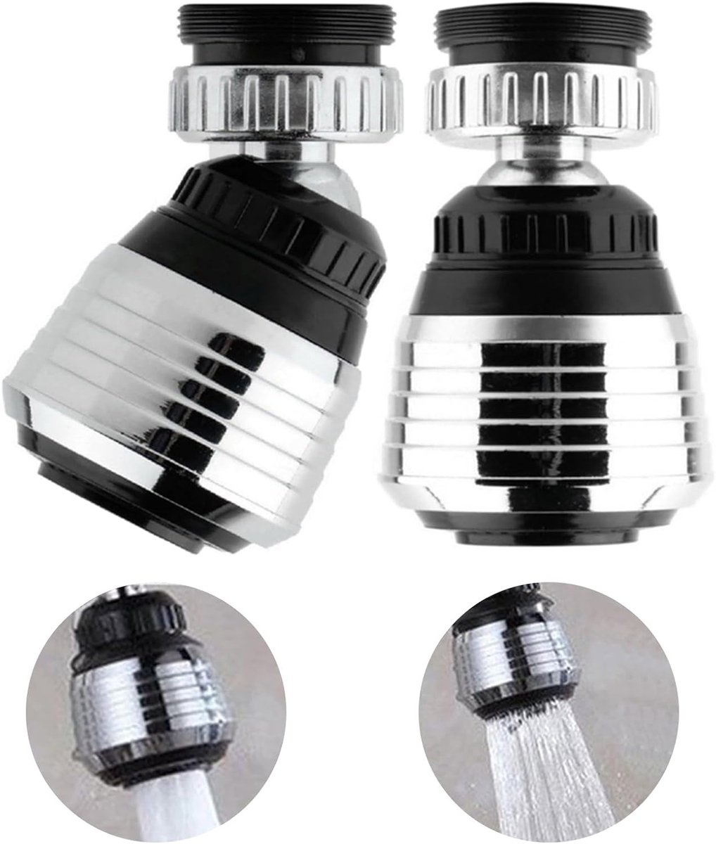 2 Pack Faucet Attachment, 360°Rotatable Faucet Top Unit Multifunctional Water Saver Water Faucet Aerator with Faucet - ShopVlot