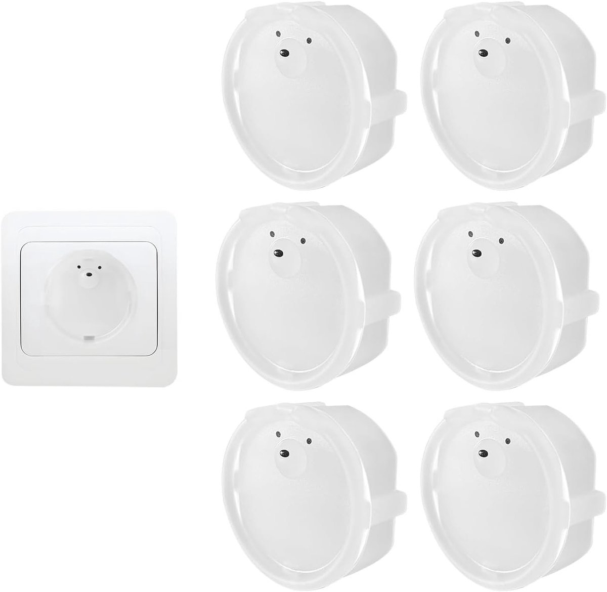 6 Stuks Veiligheidssokkels voor Kinderen - Kindveilige Socket Protectors voor Thuis en School, Eenvoudig te Verwijderen en Effectieve Bescherming tegen Elektrische Schokken
