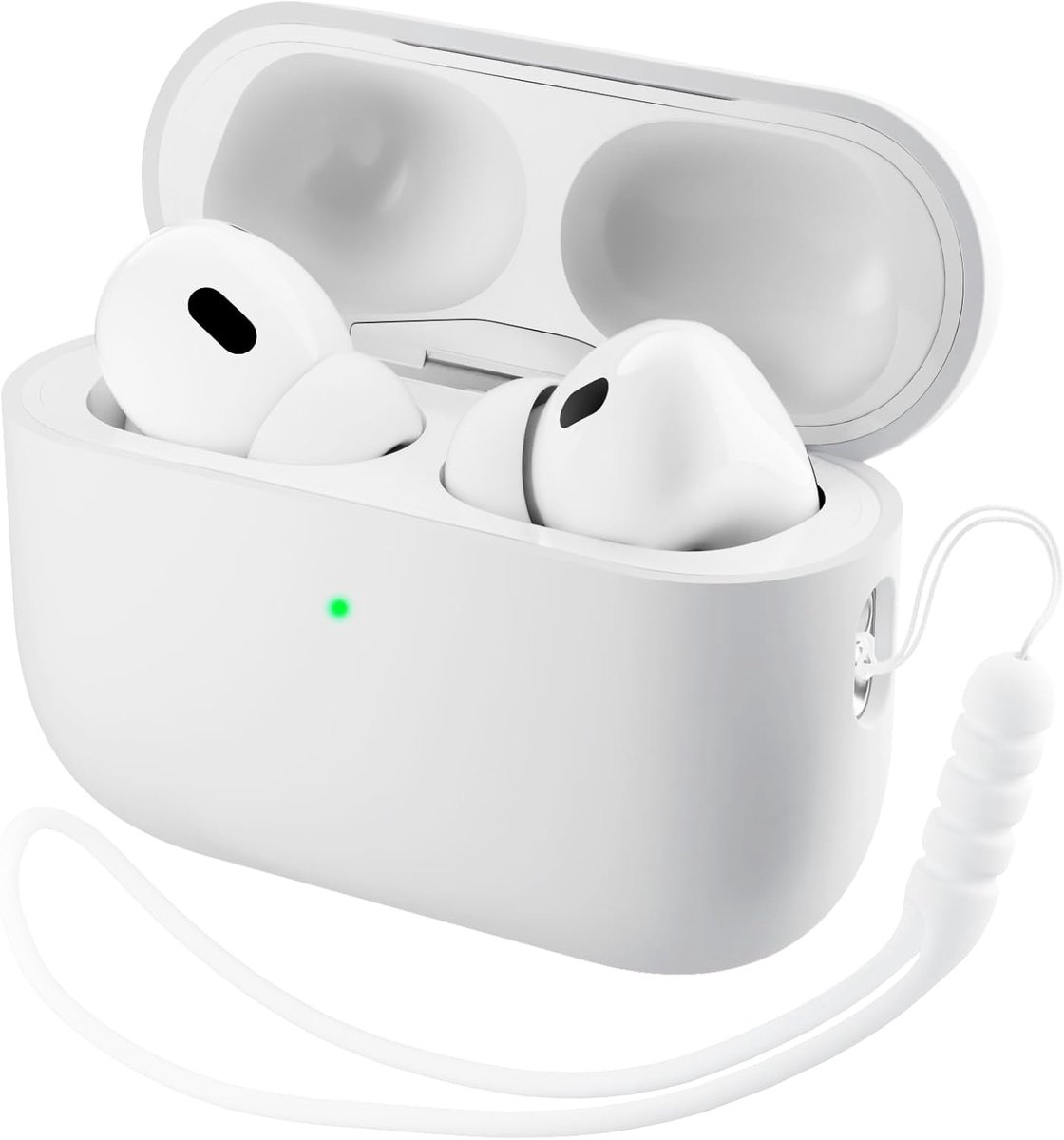 SnelShoppen - AirPods Pro 3 Hoesje Silicone met Lanyard - Schokbestendige en Krastbestendige Bescherming - Duurzaam en Ergonomisch Ontwerp - Perfecte