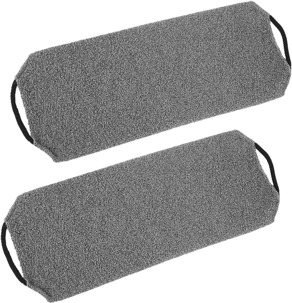 SnelShoppen - 2x Fibre Peeling Gordel - Rug Scrub Doek - Doucheborstel voor Huidverzorging - Herbruikbaar - Hygiënisch - Grijs - Perfect voor Gezinsle