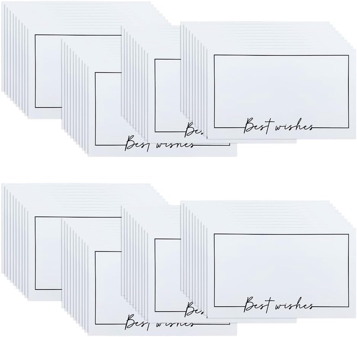 SnelShoppen - Wenskaarten Blanco 80 Stuks 90x54mm - DIY Berichtkaarten voor Creatieve Gelegenheden - Perfect voor Bedankjes, Liefde en Zegeningen