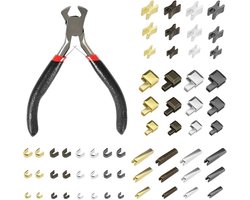 Ylinwtech Pack of 60 metal zip repair kit with 1 mounting pliers, repair kit for zips, for repairing metal zips on - ShopVlot