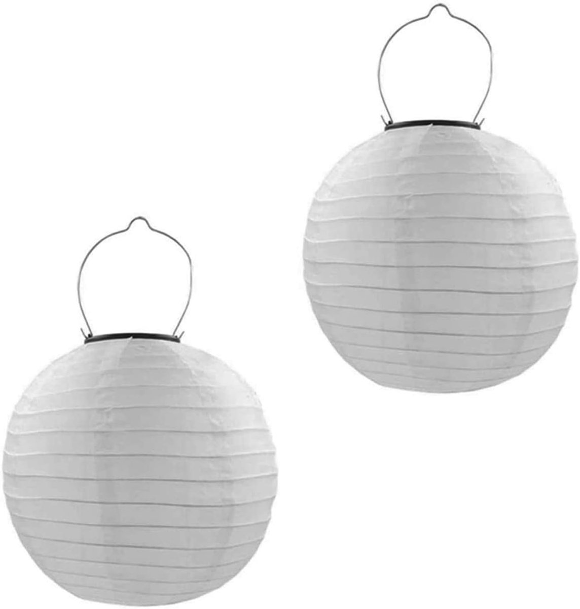 SnelShoppen - 12 Inch Solar Lantern - Waterproof Nylon Solar Hanging Lamp - Warm White Tuinverlichting voor Buiten, Patio, Tuinfeest, Bruiloft Decorat