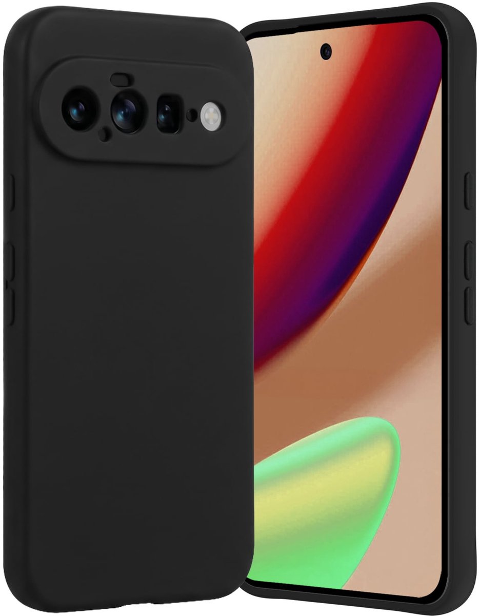 Hoes - Geschikt voor Google Pixel 11 - Sterk & Shockproof - Hoesje Cover - Siliconen Case - Zwart