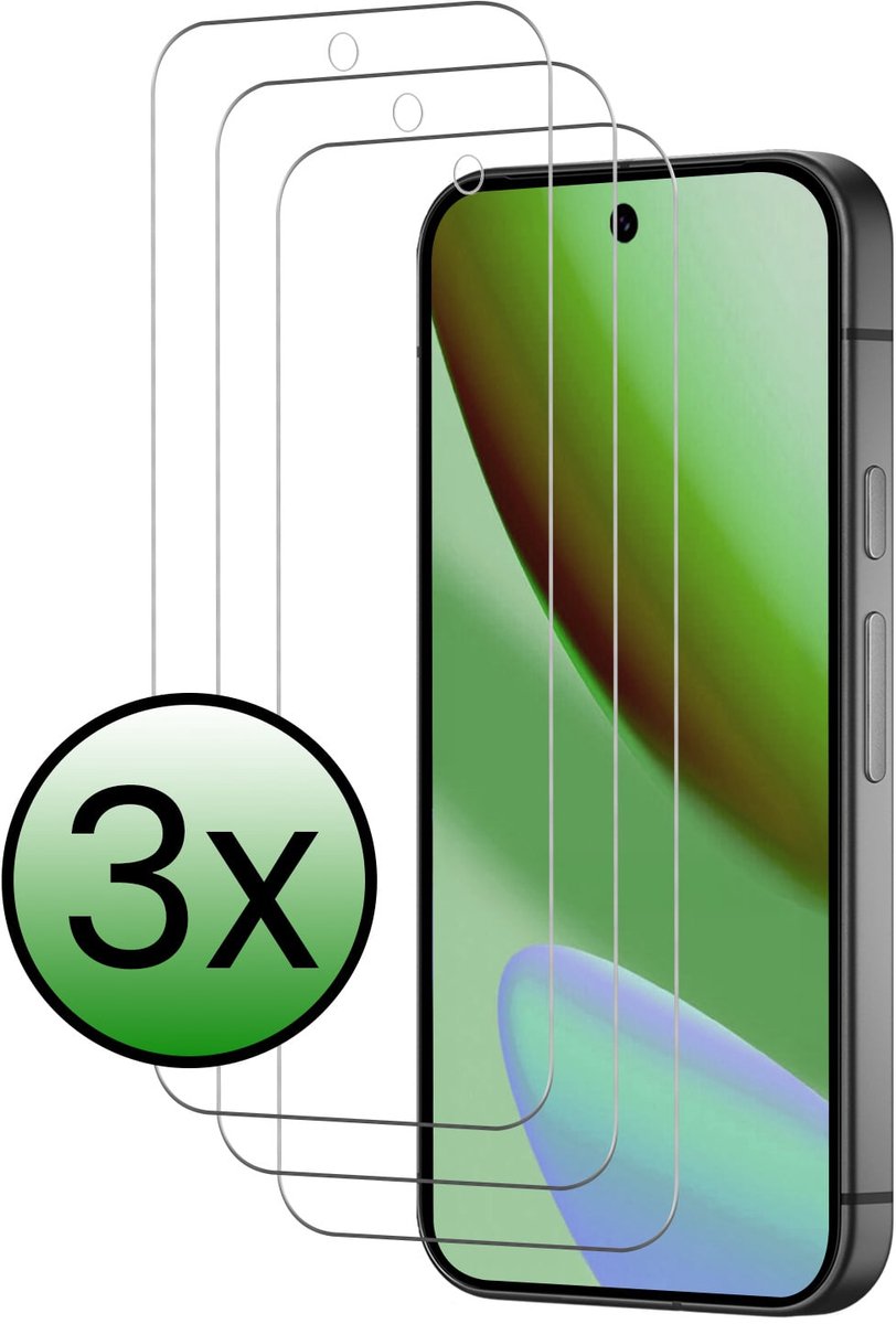 Screenprotector - 3 Stuks Geschikt voor Google Pixel 11 - Extra Sterk - Beschermglas - Gehard Glas - Tempered Glass - Screen Protector