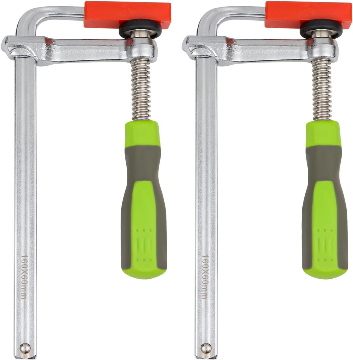 SnelShoppen - 2-delige Screw Clamps Set F-Klemmen met 200 kg Spankracht | 60 mm & 160 mm Wingspan | Ideaal voor Lassen en Houtbewerking
