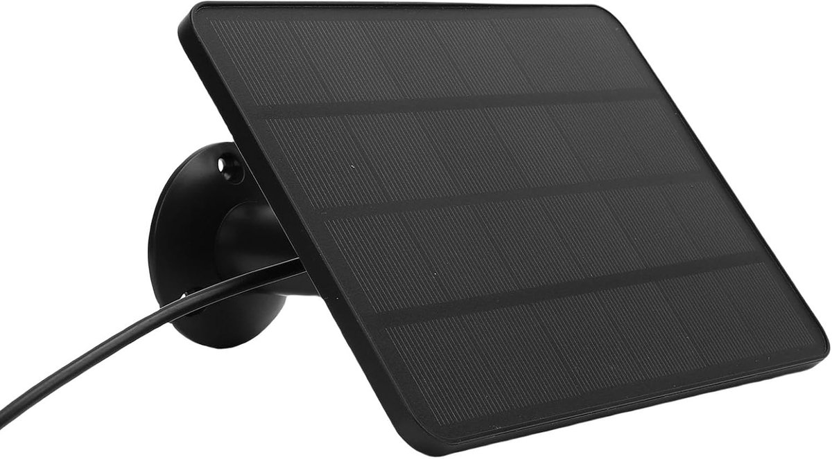 SnelShoppen - 10W Zonnepaneel voor Beveiligingscamera's - USB Oplader met IP66 Waterdicht - Geschikt voor Deurbel 2K en Ring Video Deurbellen 2 en 3 -
