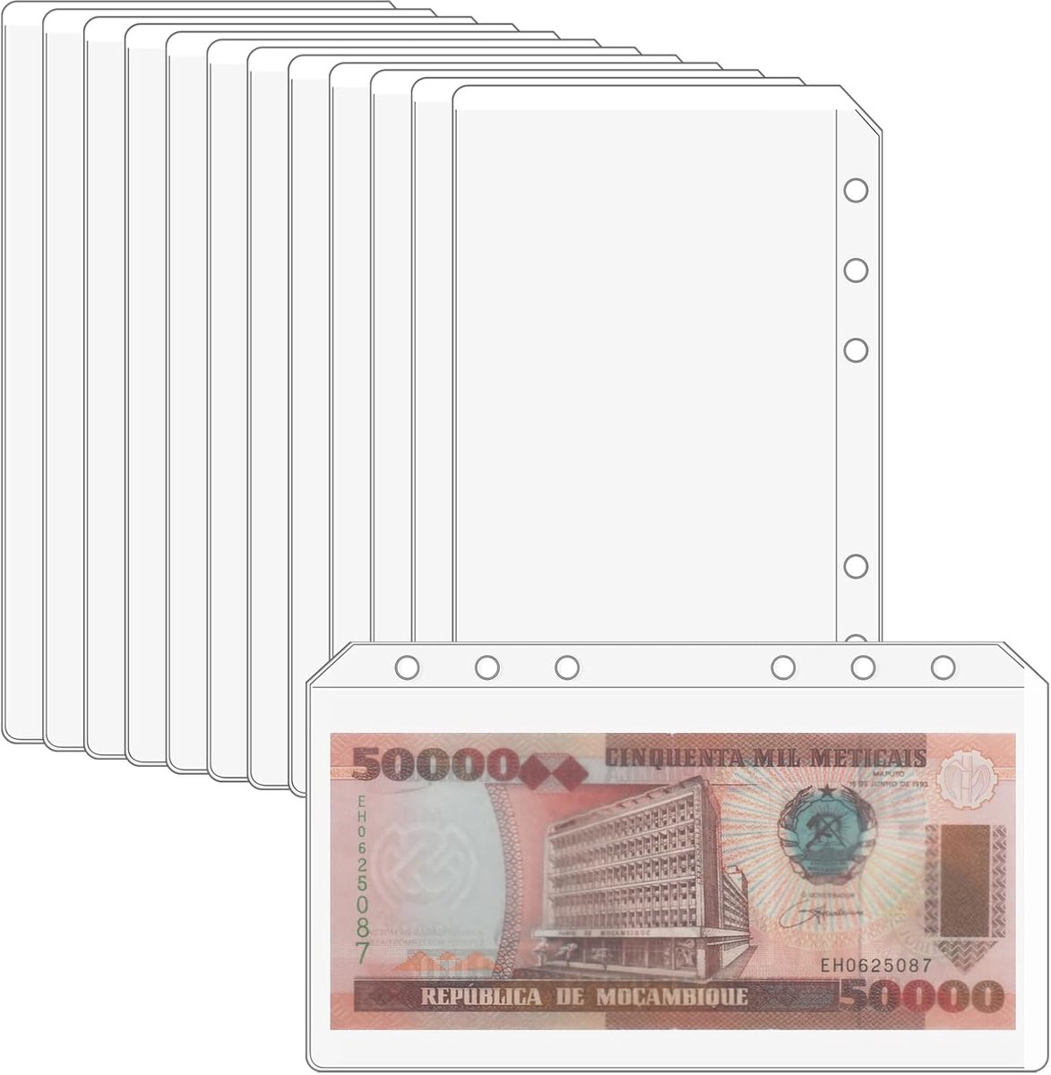 SnelShoppen - A6 Binder zonder Rits, Organiseer je Documenten, 18x10.5 cm, Duurzaam, Perfect voor Facturen, Bonnen, Enveloppen, Kantoor, Thuis, School