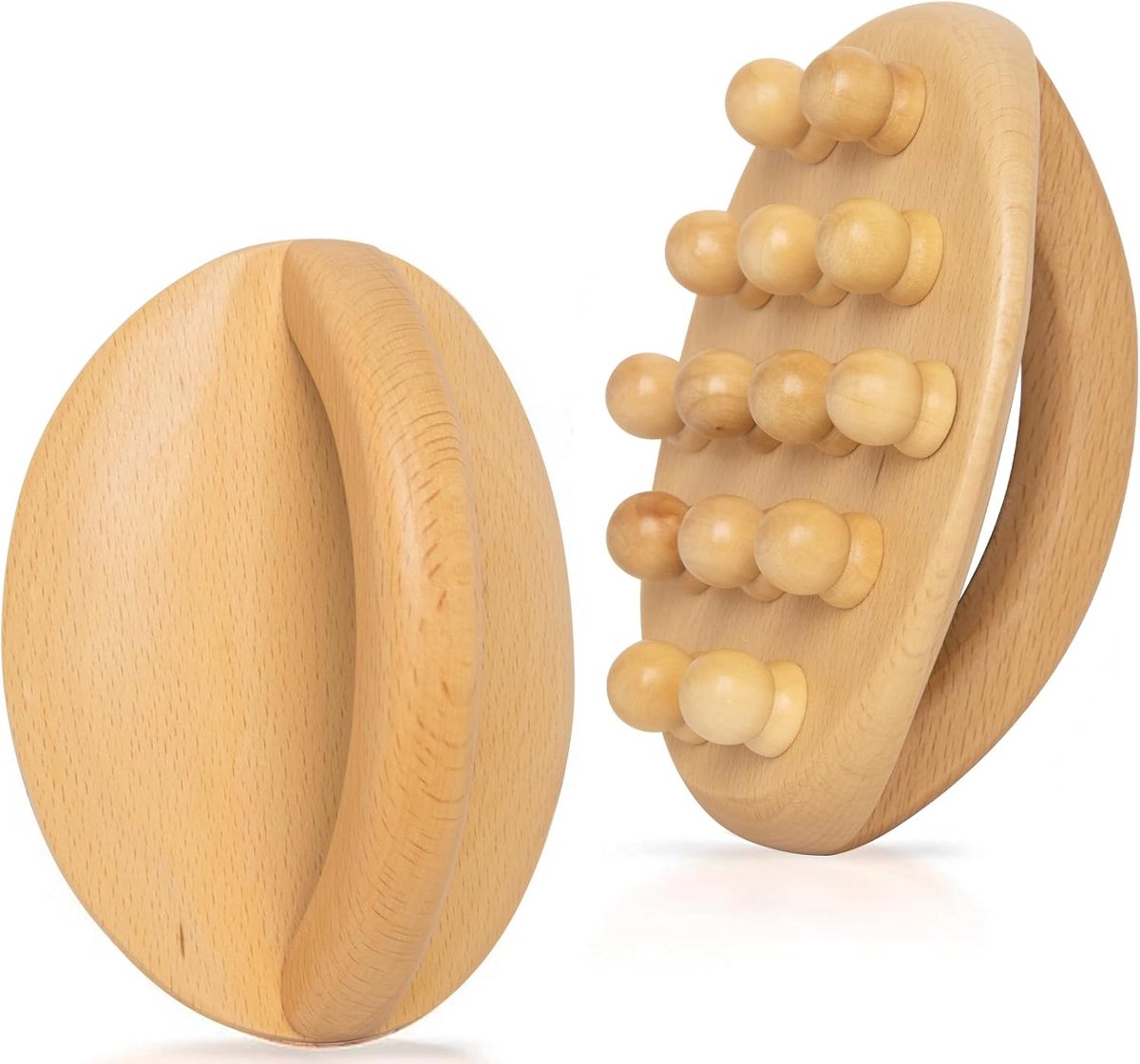SnelShoppen - Wood Therapy Massage Tools Lymfedrainage Massager voor Lichaamsvormgeving - Maderotherapie Kit Houten Gua Sha Tools en Lichaamsborstel v