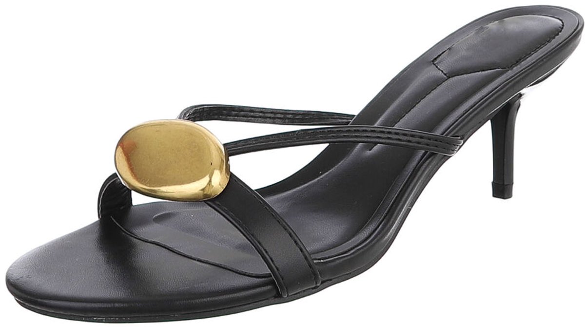 Dames slippers - hoge hak - elegante instapper Mt:38