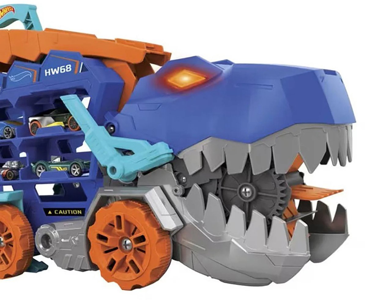 Hot Wheels City - Ultimate T-Rex Transporter - Inclusief 2 Auto's - Speelgoed vanaf 3 Jaar - Vrachtwagen - Auto - Autootjes - Hotweels - Hotwheels Premium - Racebaan - Hot Wheels — afbeelding 8