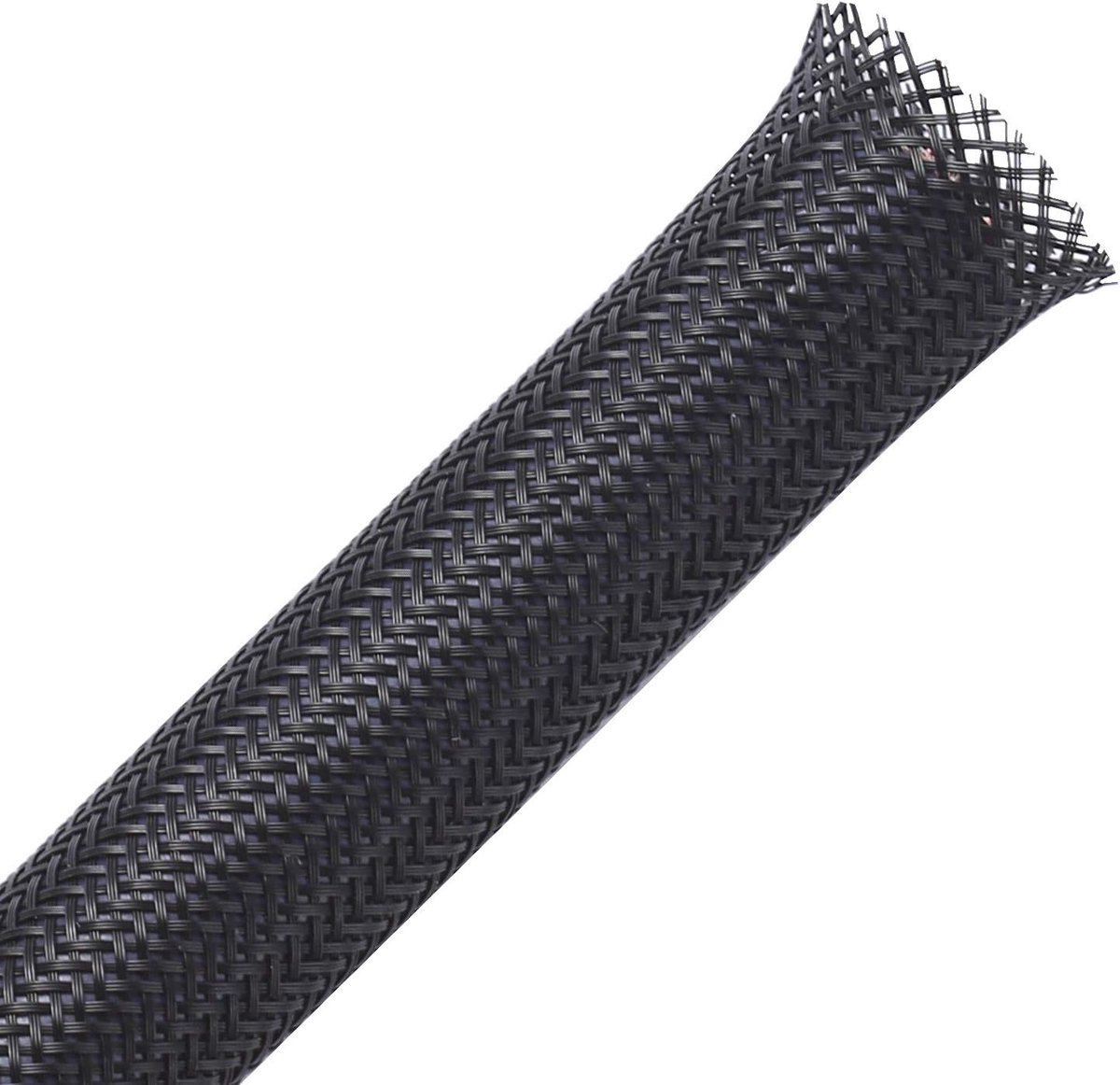 SnelShoppen - 6mm-7.5m Uitbreidbare Gevlochten Kabelsleeve Kabelhoes Zwart - Geschikt voor HDMI, Auto Hi-Fi, Diverse Toepassingen
