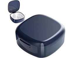 Opbergdoos voor kunstgebitten - Kunstgebit Doos met zeef - draagbare doos voor tandheelkundige hulpmiddelen - Dozen voor kunstgebitten - Doos voor orthodontische retentiebeugels - Voor het opbergen en reinigen van kunstgebitten - 8 x 8 x 3,5 cm