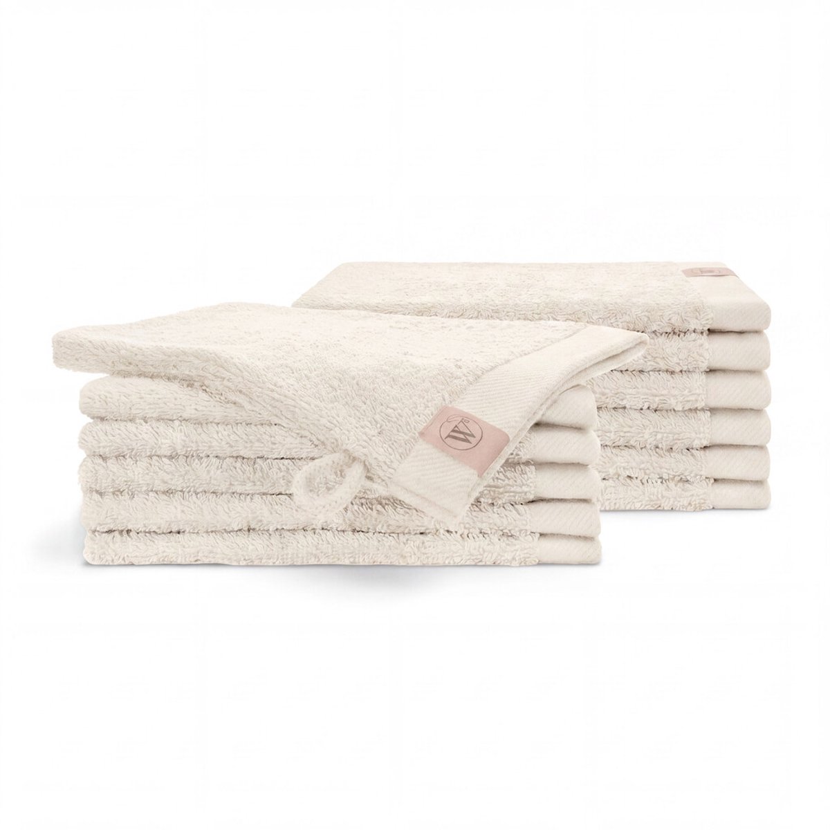 Walra Washand Remade Cotton - 12x 16x21 - 70% gerecycled Katoen / 30% Katoen - Beige