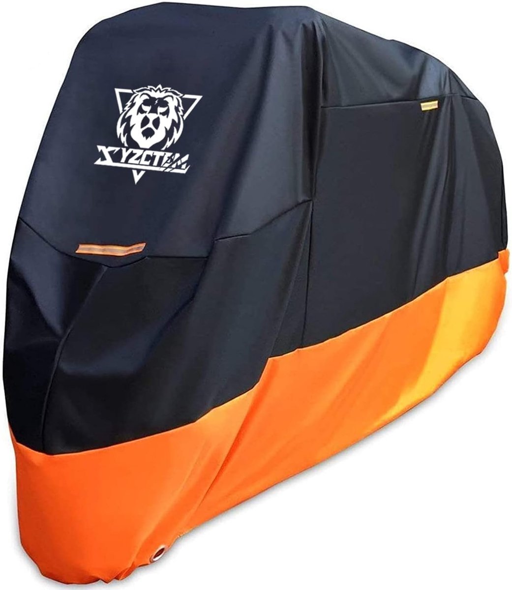 SnelShoppen - Waterdichte Motorhoes 116 Inch - Bescherming voor Touring Bikes, Choppers en Cruisers - Ademend Nylon Oxford - Voor Alle Seizoenen, Tege