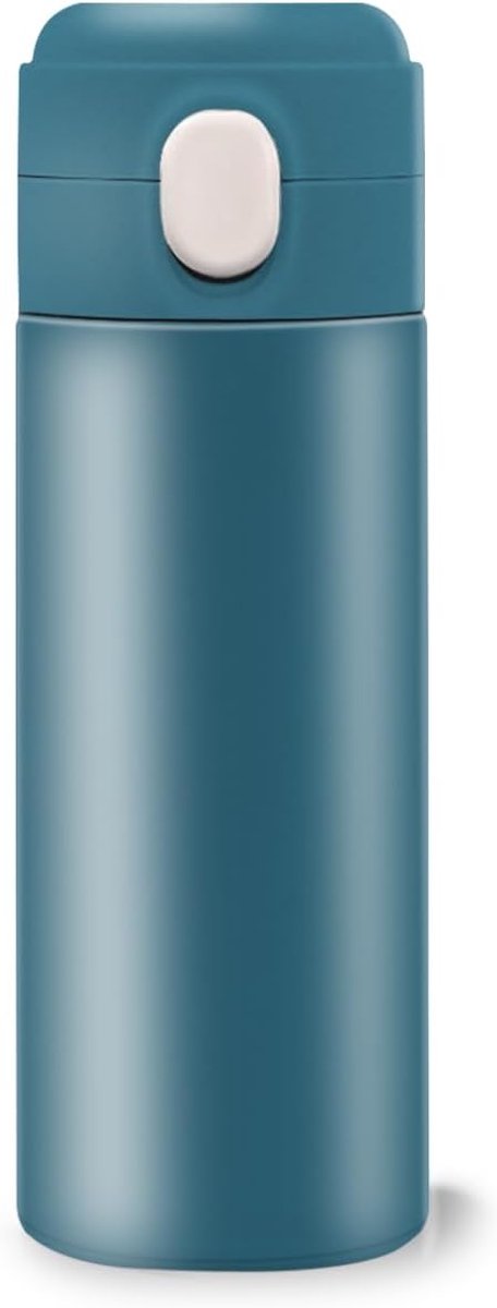 SnelShoppen - Kleine Thermosfles 420ml RVS, Vacuüm Geïsoleerde Waterfles voor Koude en Warme Dranken, BPA Vrij, Groene Reiskruik voor Sport, Camping e
