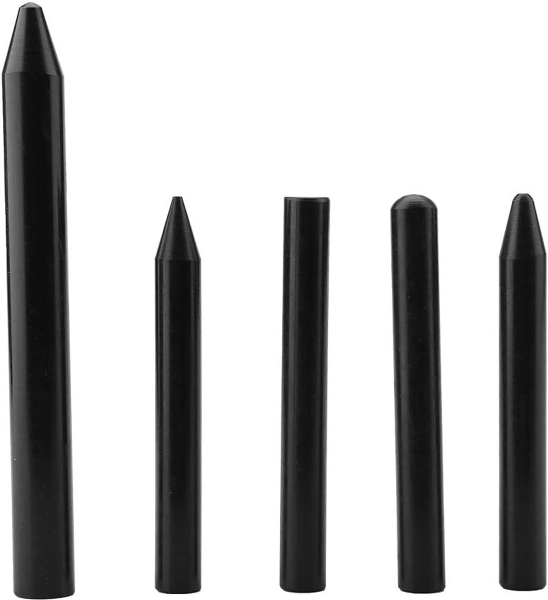 SnelShoppen - 5-delige zwarte nylon tap-down knock pen voor tandverwijdering, auto deuk herstel gereedschap, compact en lichtgewicht, schadevrij voor