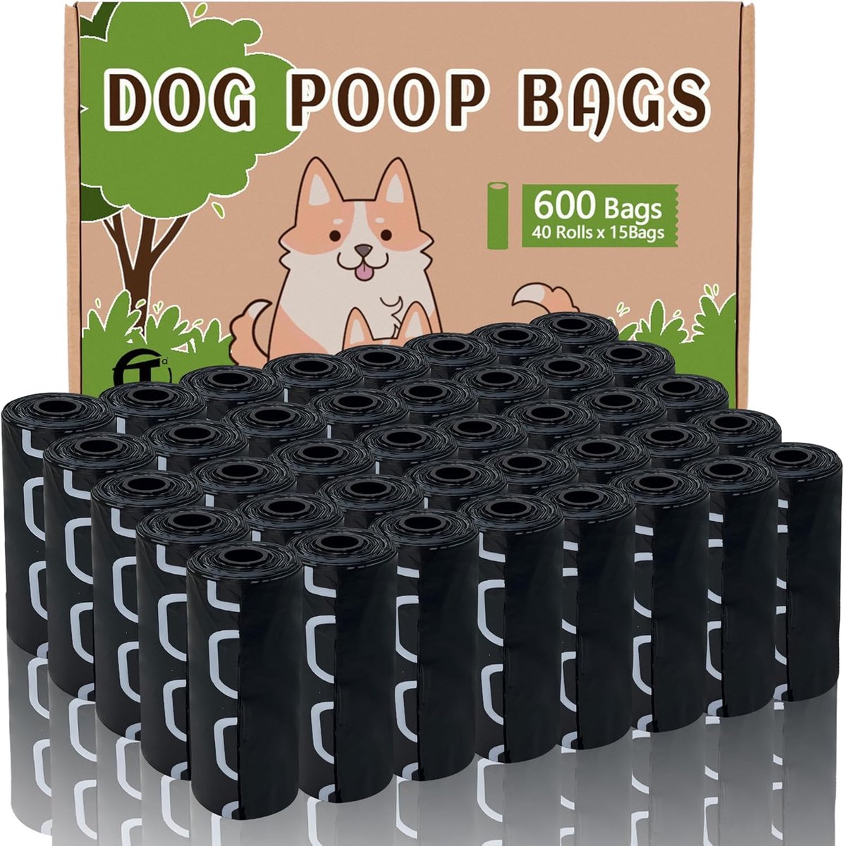 Thijox - Hondenpoepzakjes 600 Stuks, Extra Dik en Duurzaam 31x22cm, 100% Lekvrij, Draagbare Poepzakjes in 40 Rollen, Perfect voor Buiten, Wandelen, en