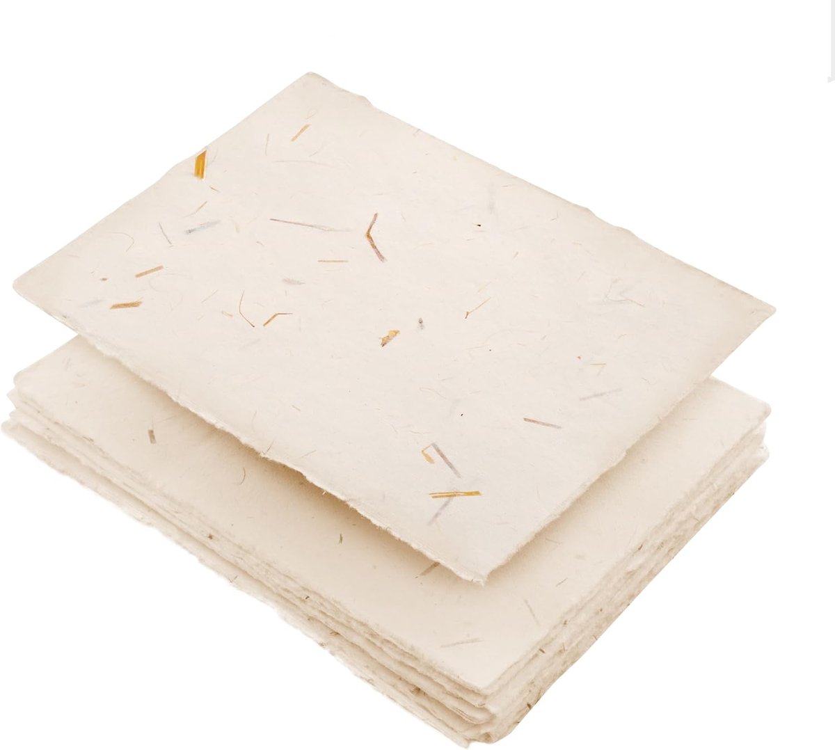 SnelShoppen - A5 Handgemaakt Katoenen Papier met Rand - 14.8 × 21 cm - 150 GSM - 50 Stuks - Perfect voor Huwelijken, Uitnodigingen, Kaarten en Kunstpr