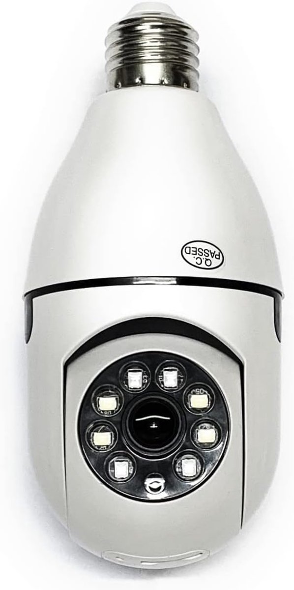 SnelShoppen - Wifi LED Video Bewakingscamera met 360° Rotatie, App Besturing, Sensoren, Compact formaat 16.5x7 cm, Diverse Kleuren voor Veiligheid Thu