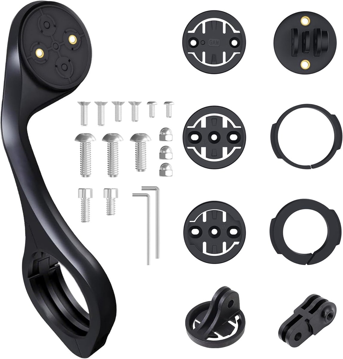 SnelShoppen - Multifunctionele Fiets Computer Mount voor GoPro en GPS - Stabiele Handlebar Houder 25.4mm, 31.8mm - Ideaal voor Avonturen en Opnames
