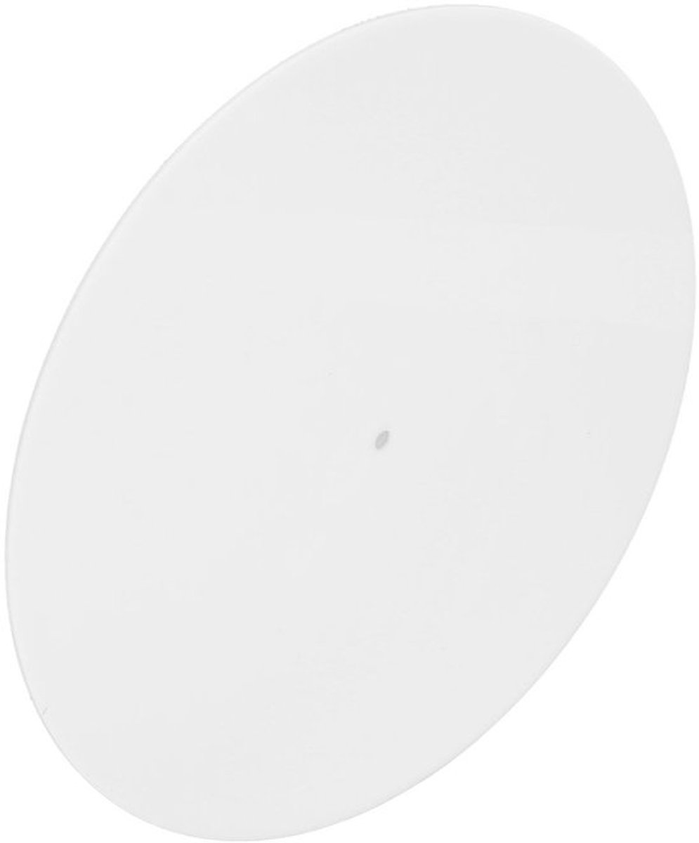Draaitafel Mat - Geluidsverbetering - Wit - Slipmat voor Vintage Platenspeler - Vermindert Ruis van Statisch Stof - Geschikt voor Verster...