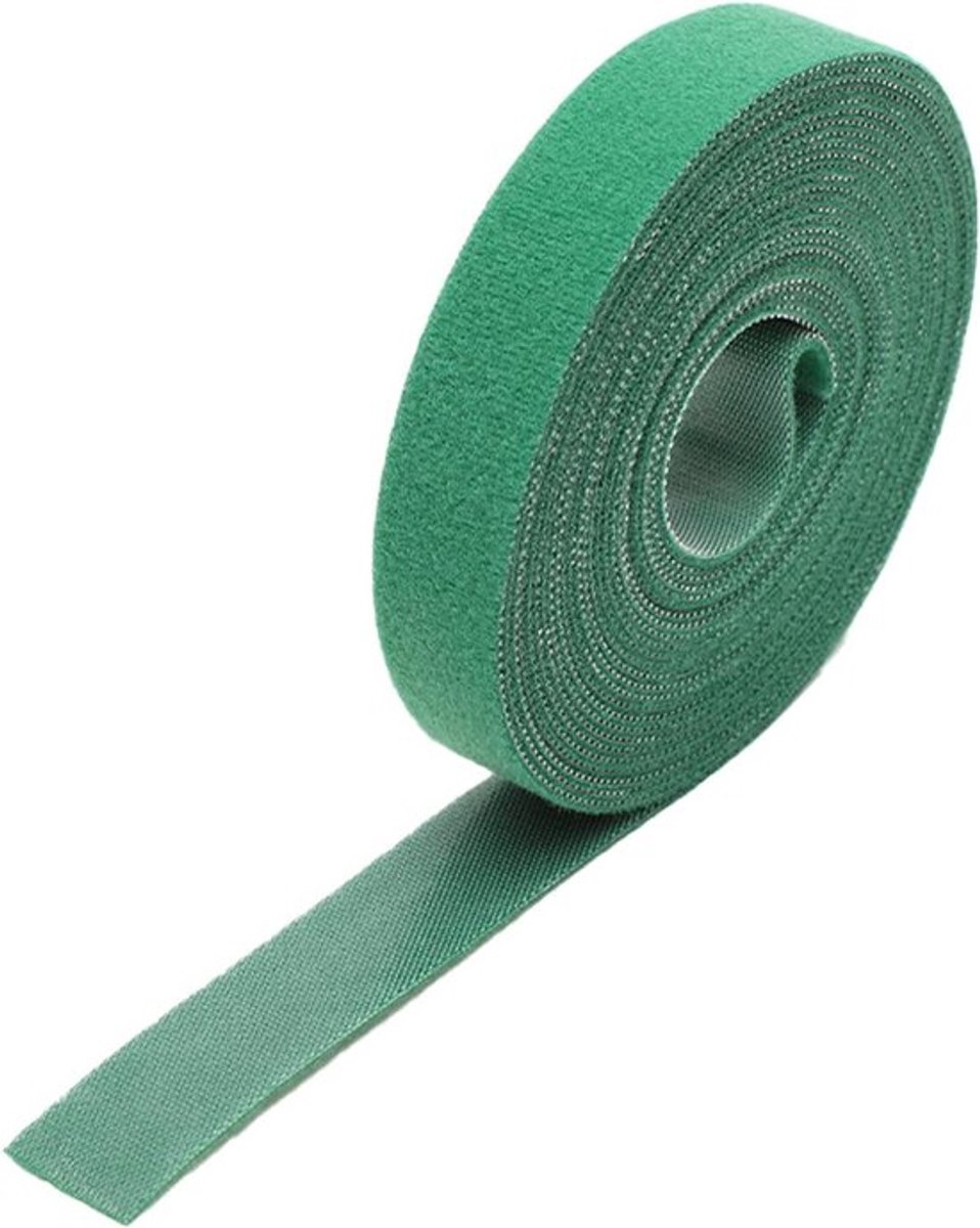 Bevestigingsband Haak en Lus Riemen Voor Kabelbeheer - Set Van 5 Stuks - Groen - 1 cm Breed