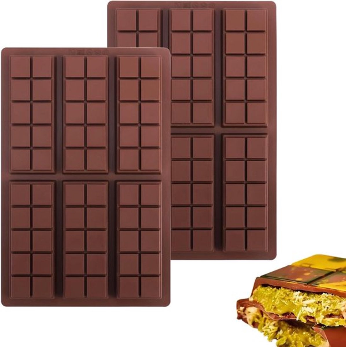Chocolade Reep Mallen - Siliconen Mallen Voor Diepe Vierkante Roosters - Flexibele Snoep Mal - DIY Keuken Accessoires