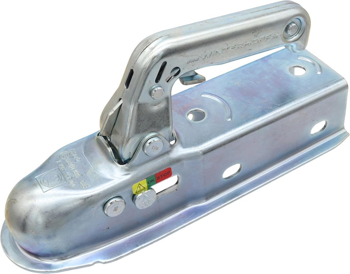 SnelShoppen - Winterhoff WW 8 G Bolkoppeling voor Trigano Trailer met 60mm Vierkante Buizen - Speciale Uitvoering, Geschikt voor 80-90mm Hoogte