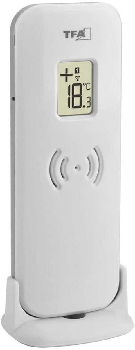 SnelShoppen - Digitale Temperatuurzender met Display - Draadloze Temperatuurmeting voor Binnen en Buiten - Extra Transmitter voor TFA Radio Stations -
