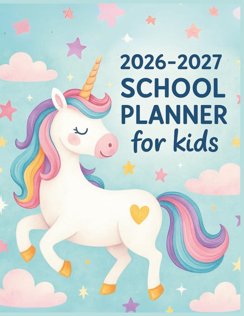 SnelShoppen - 2026–2027 School Planner voor Kinderen | Academische Organizer met Kalender, Doelen en Studie Trackers | 80 Kleurrijke Pagina's | 8.5" x