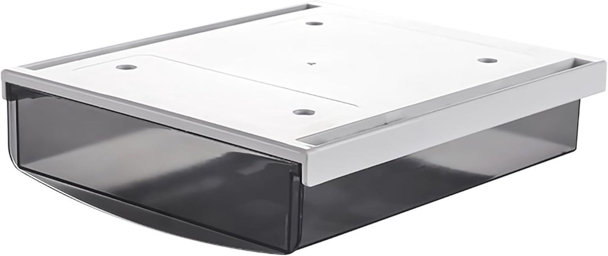 SnelShoppen - Onderbureau Lades 24x21x8 cm, Zelfklevende Versteekte Opberglade, Opbergdoos voor Bureau en Kast, Zwart, Ideaal voor Kantoor en Thuisgeb