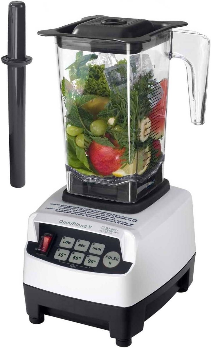 SnelShoppen - Krachtige Smoothie Maker 1.5L - Wit - 3 PK Motor - RVS 6 Mesjes - BPA-vrije Tritan Fles - Ideaal voor Groene Smoothies, IJs Crushen, Mix