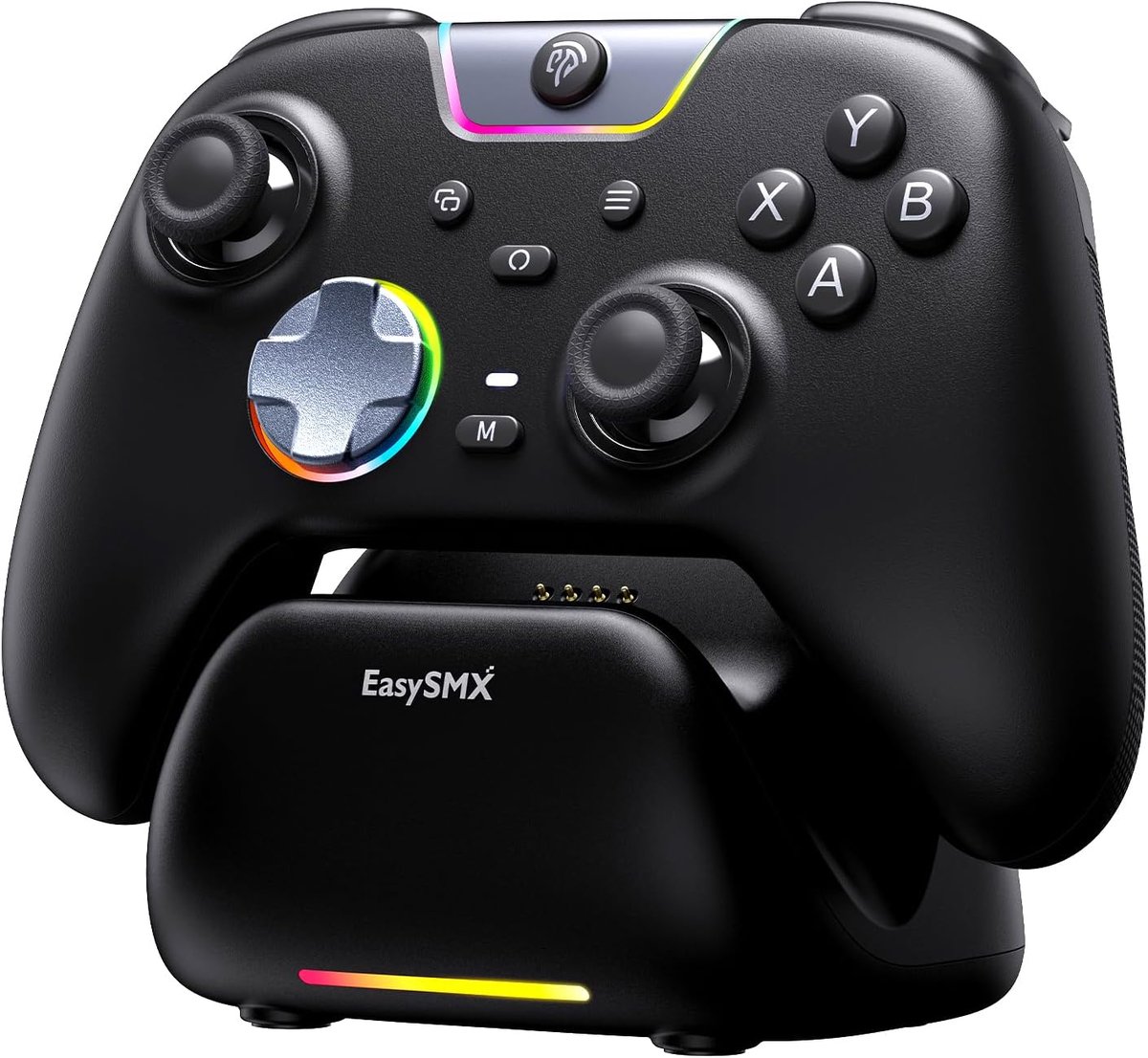 SnelShoppen - AKNES EasySMX X05Pro PC-controller voor PC/Switch/Android/iOS, Stil Design, Hall-effect Joysticks, RGB Verlichting, 1000 Hz Polling Rate